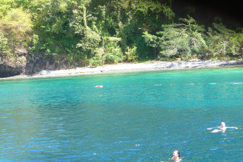 Swimming in St. Vincent's in the Caribbean