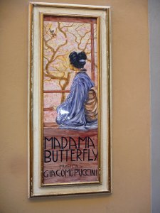 Madame Butterfly in Mosaic Tiles in Lucca