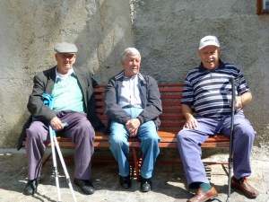 Sicilian Men in Village Square