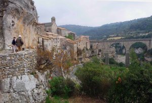 Minerve, well fortified and perched high on a cliff.