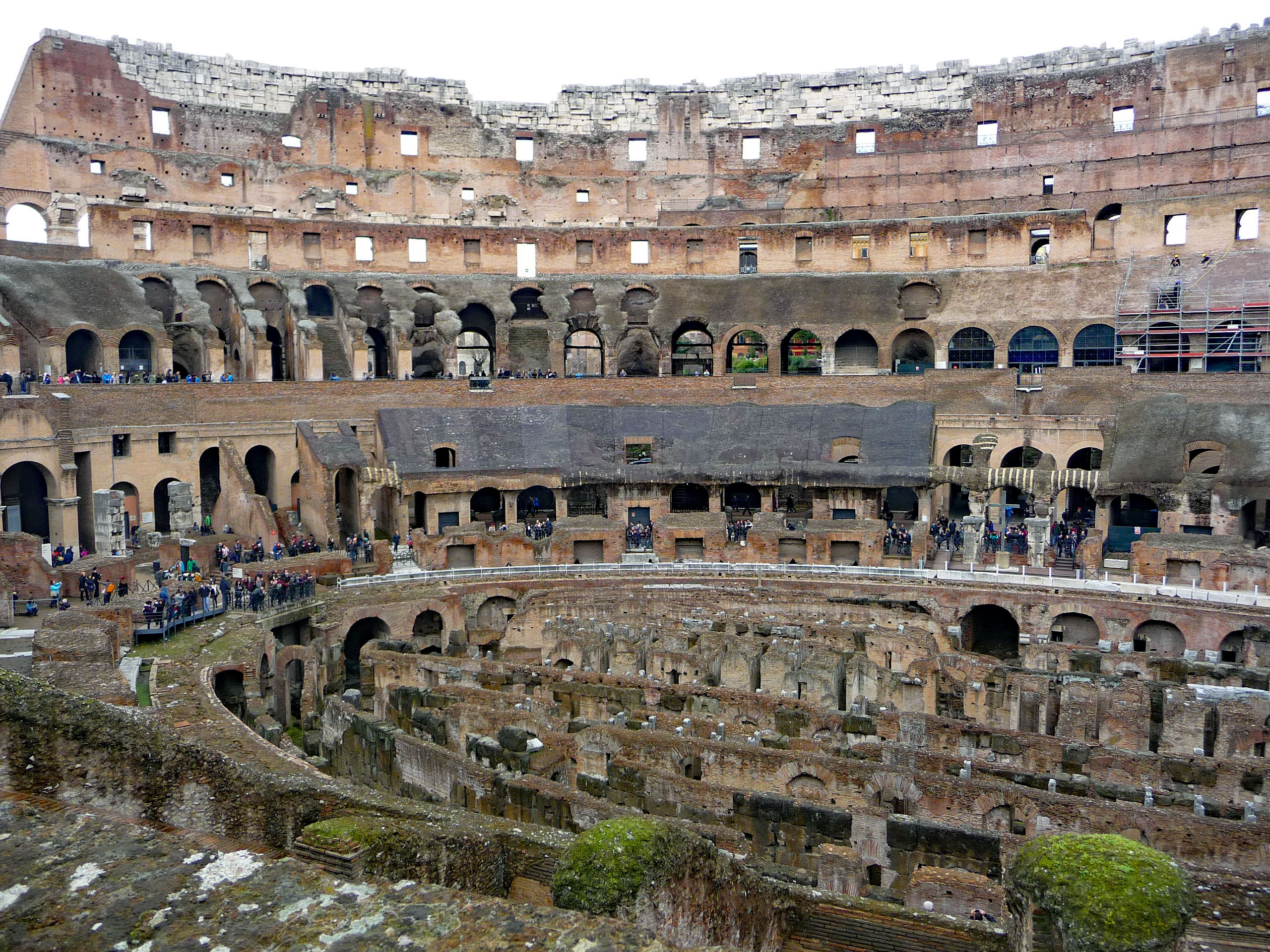Interior of Colosseum showing 5 levels