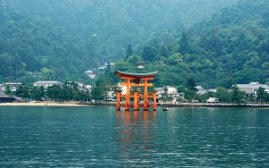 Floating Torii Gate from the Ferry Boat