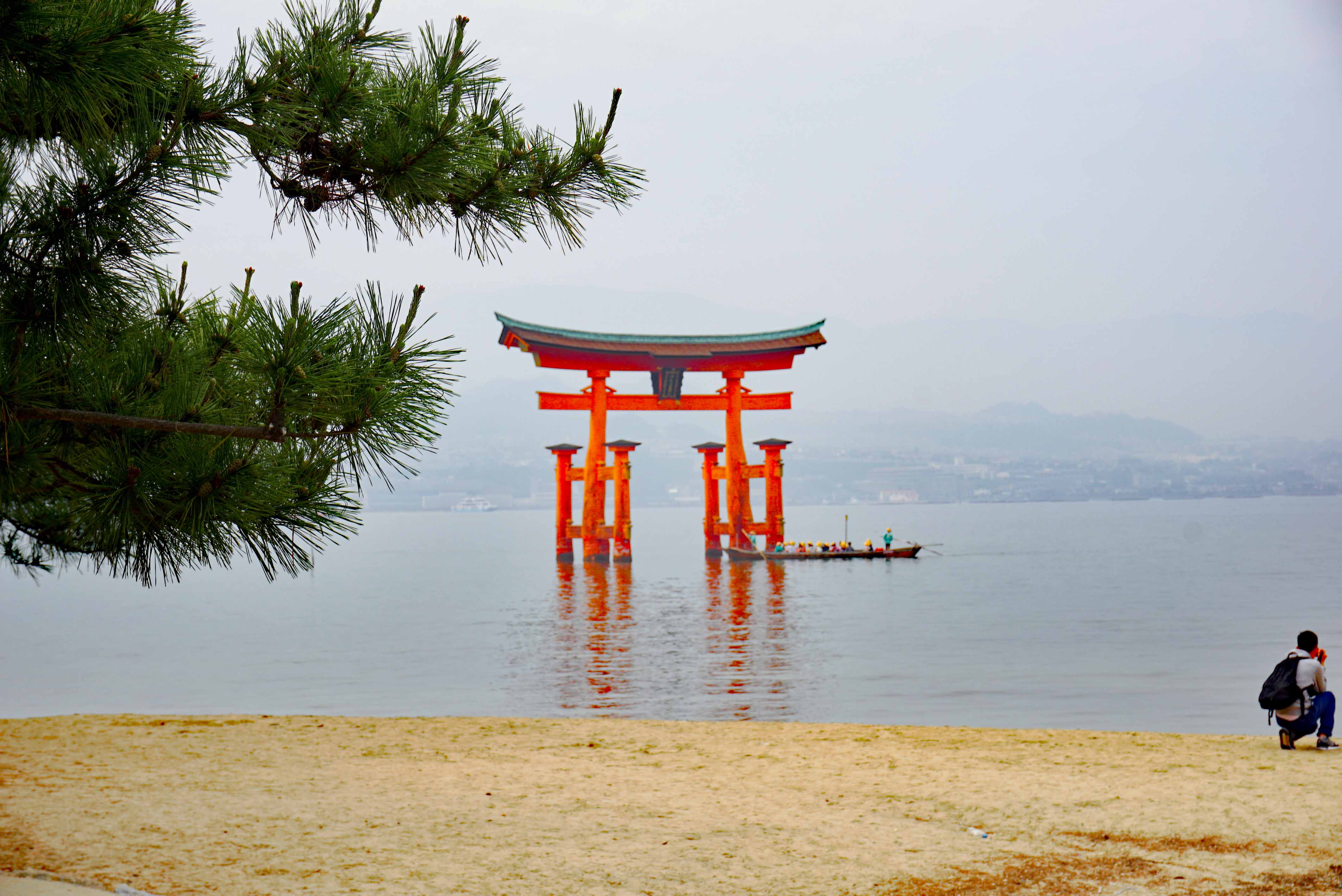 Red Torii Gate at Miyajima, near Hiroshima