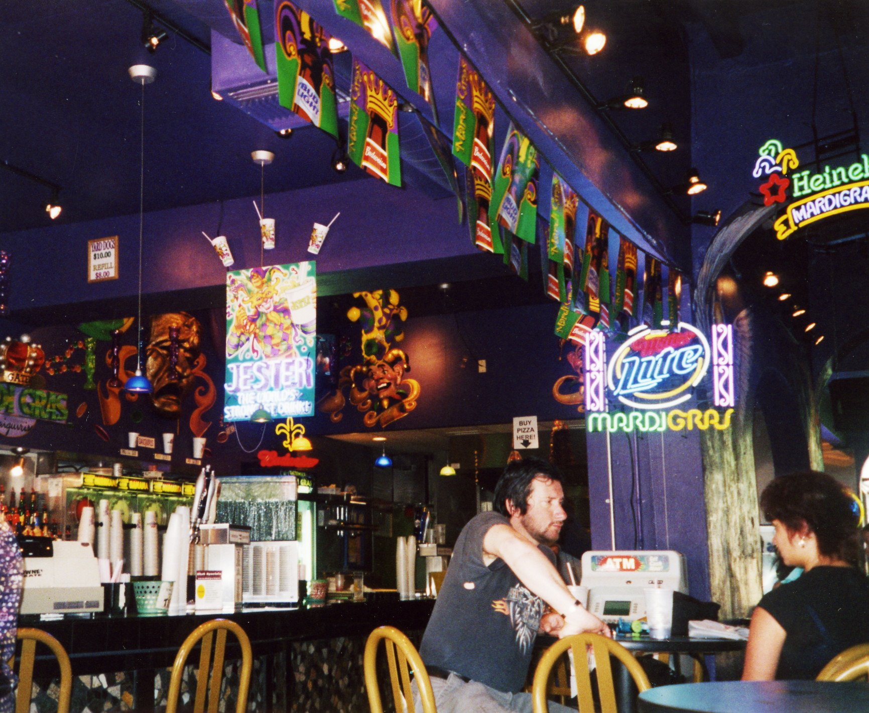 Inside a bar on Bourbon Street