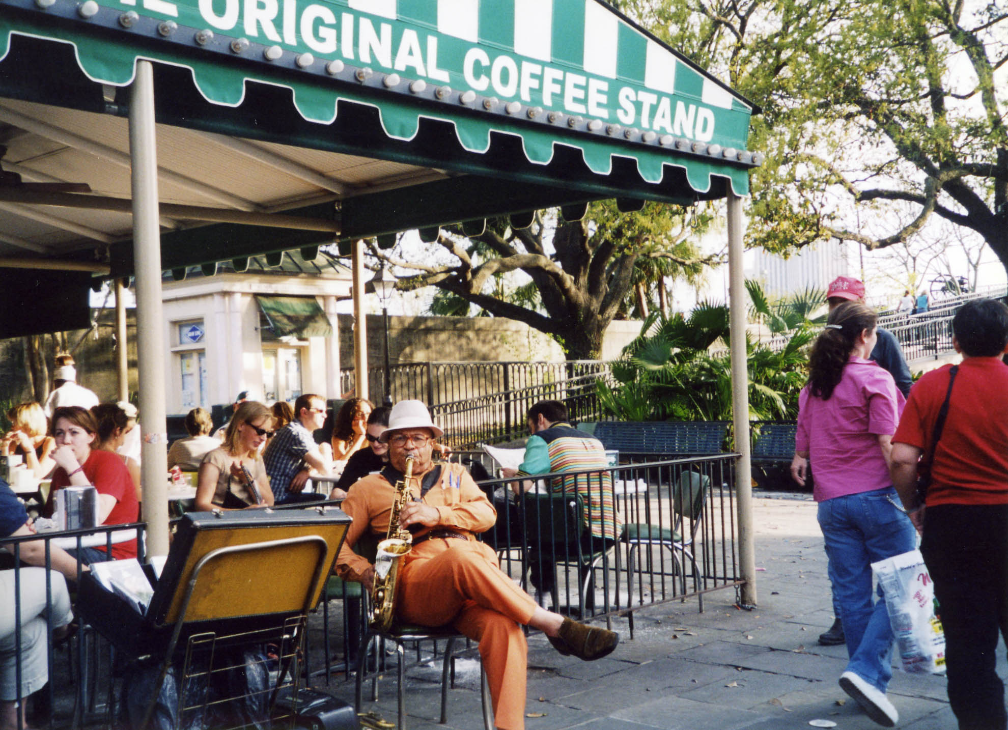 Lone musician on Decatur