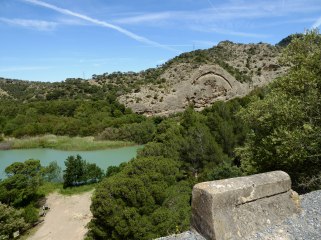 Writing-on-cliff-face