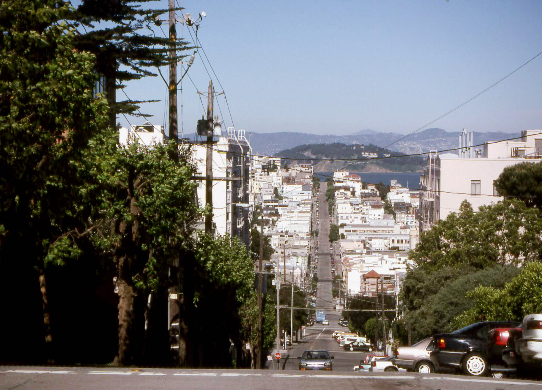 Looking down from one of SFs most famous streets