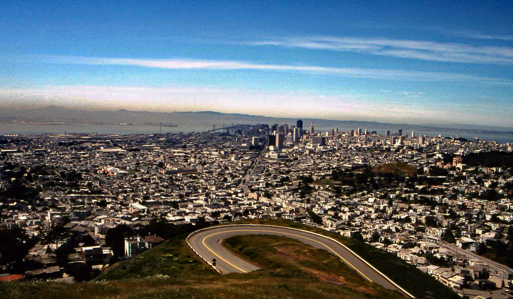 San Frans view with Golden Gate Bridge and Alcatraz