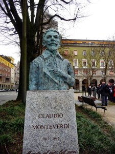 Statue of Claudio Monteverdi, in Cremona