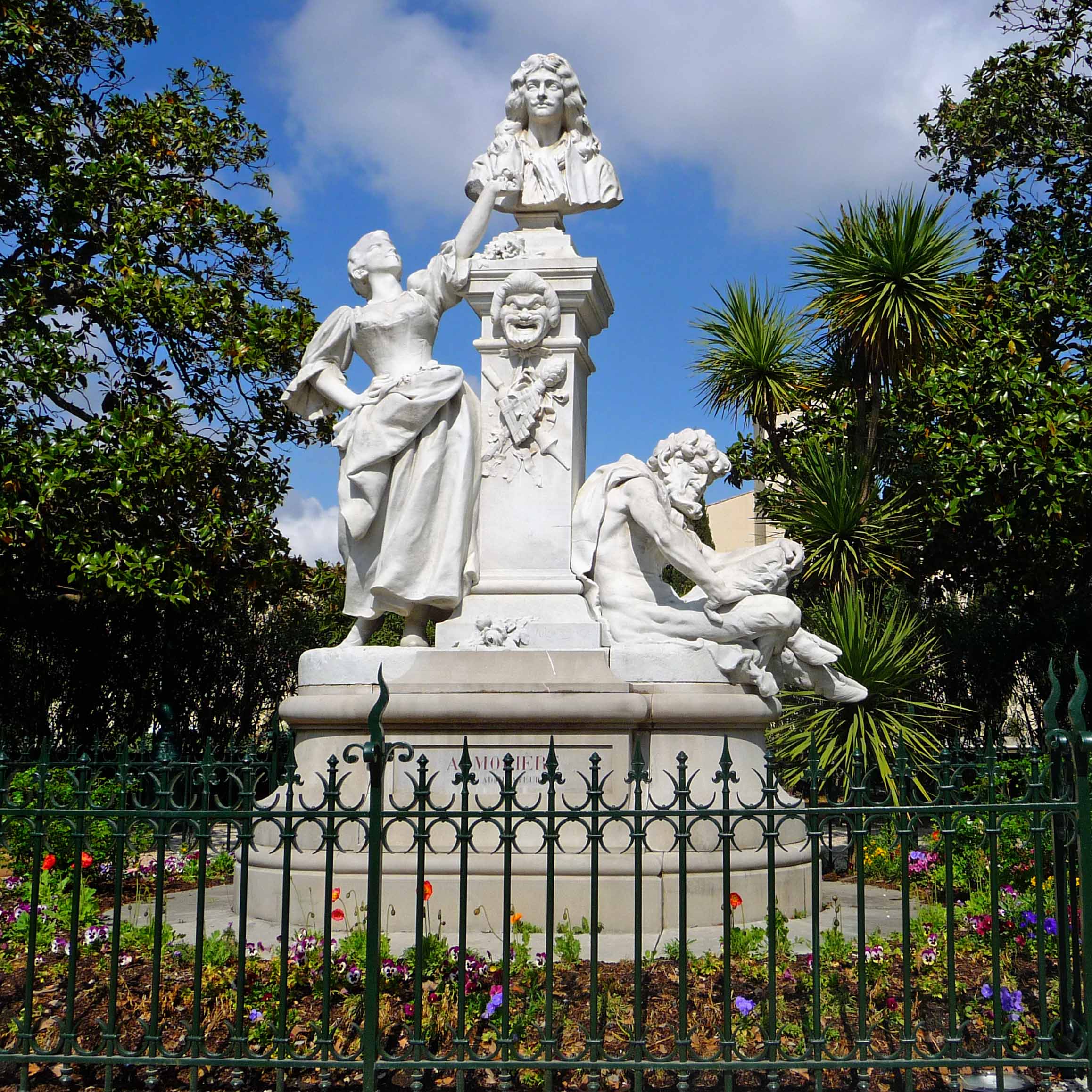 Moliere statue in Pezanas