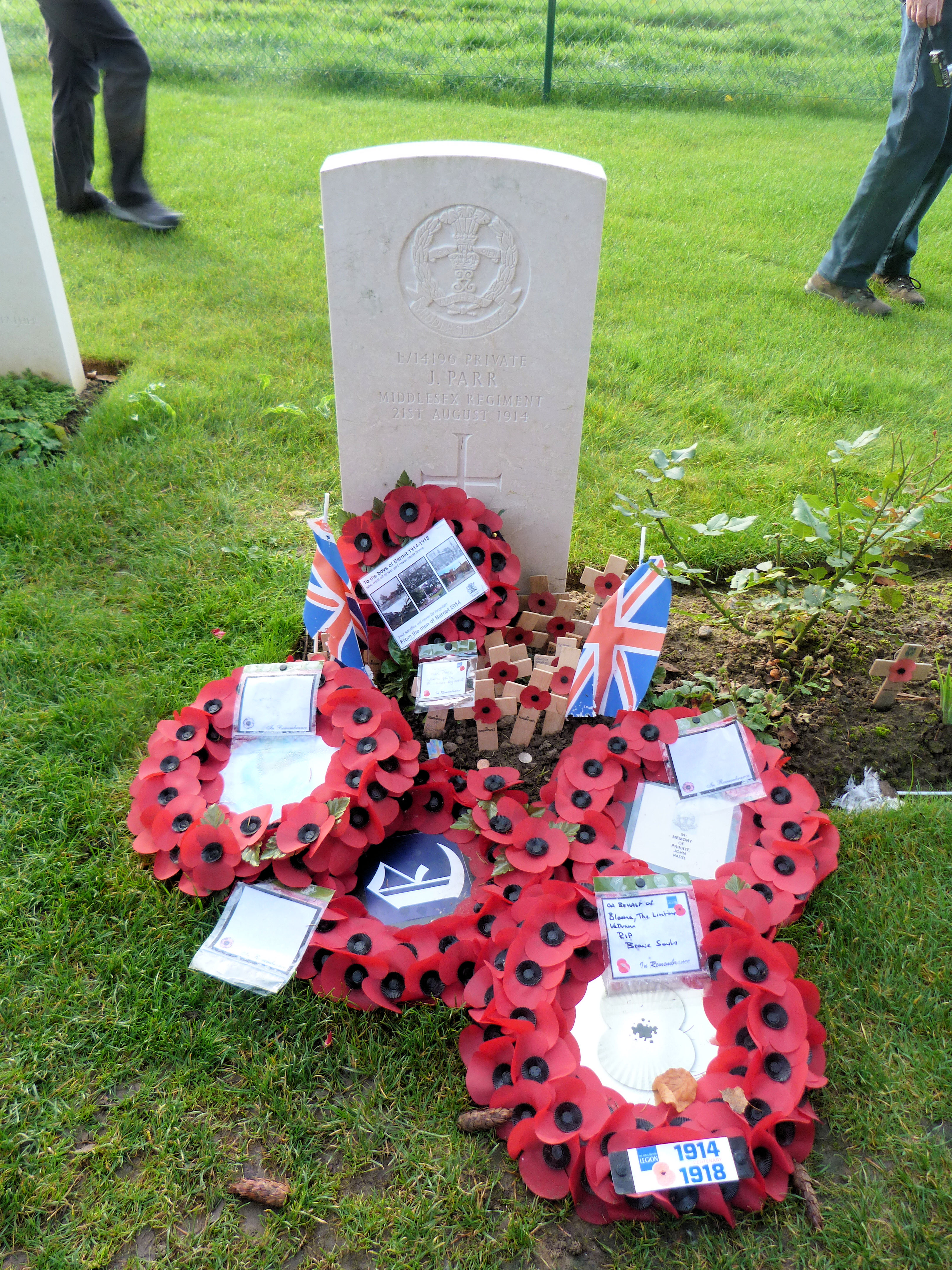 First British Man to die in World War 1