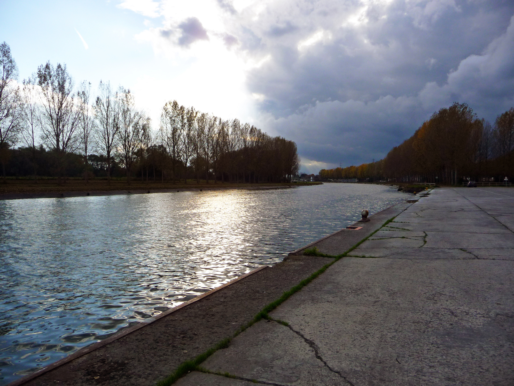 Le Conde Canal with Storm Clouds